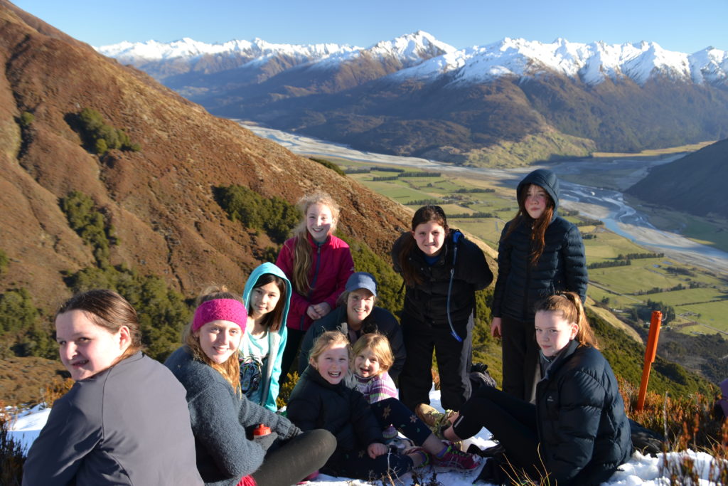 Campers in the snow, above bushline – Makarora Valley