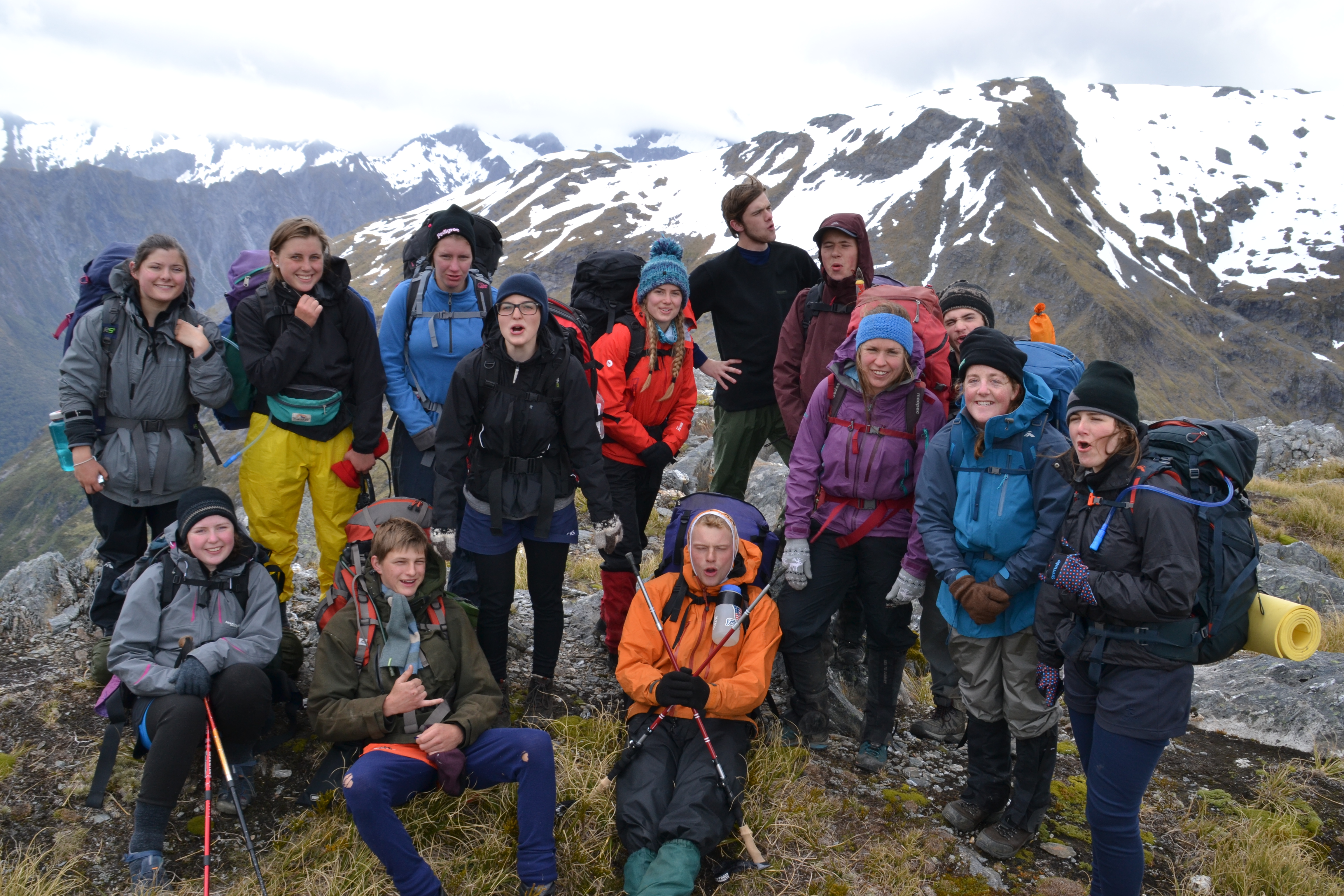 Otago E3 on top of Gillespie Pass, Mt Aspiring National Park. [Andrew Shepherd]