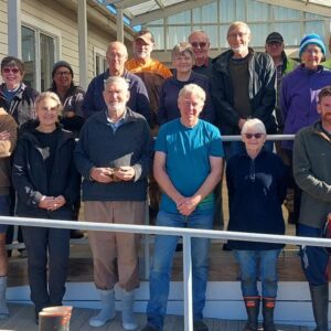 The assembled team on Saturday morning tea time